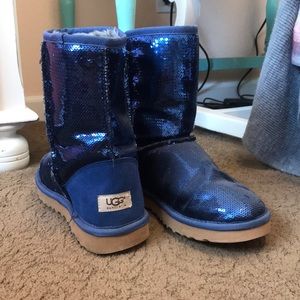 Blue sequined Ugg boots!